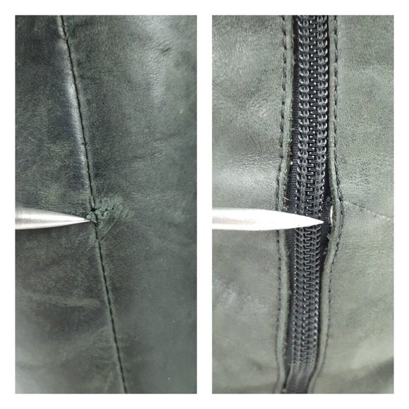 KEEN Bern Knee High Orla Boots Womens US 8 Leather 16" Tall 1.5" Heel Black 5464 - Picture 8 of 11